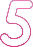 Five Line Gradient Icon vector