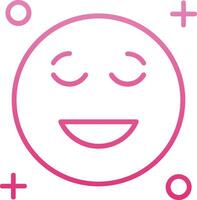 Sad Line Gradient Icon vector
