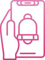 Notification Line Gradient Icon vector