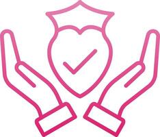 Trust Line Gradient Icon vector