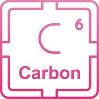 Carbon Line Gradient Icon vector