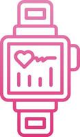 Smartwatch Line Gradient Icon vector