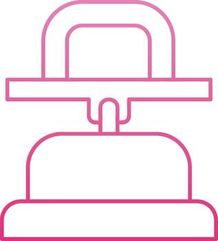 abolladura arrancador línea degradado icono vector