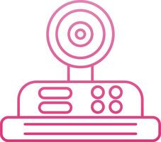 Camera Line Gradient Icon vector