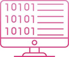 Code Line Gradient Icon vector