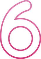 Six Line Gradient Icon vector