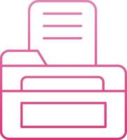 Open File Line Gradient Icon vector