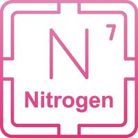 Nitrogen Line Gradient Icon vector