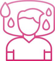 Night Sweat Line Gradient Icon vector