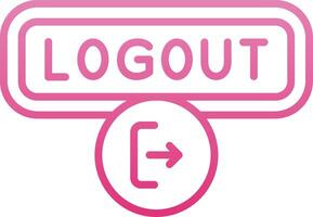 Logout Line Gradient Icon vector