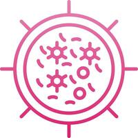 Bacteria Line Gradient Icon vector