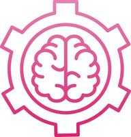 Brain Functions Line Gradient Icon vector
