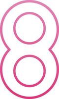 Eight Line Gradient Icon vector