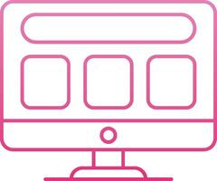 Web Template Line Gradient Icon vector
