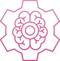 Brain Functions Line Gradient Icon vector
