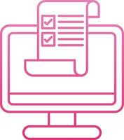 Brief Line Gradient Icon vector