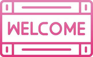 Welcome Line Gradient Icon vector