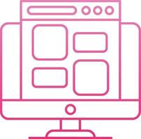 Website Template Line Gradient Icon vector