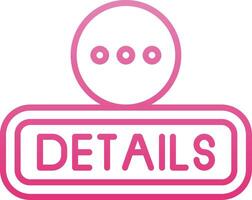 Details Line Gradient Icon vector