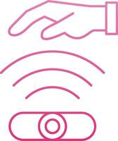 Hand Sensor Line Gradient Icon vector
