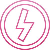 Lightning Line Gradient Icon vector