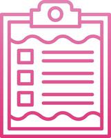 Clipboard Line Gradient Icon vector