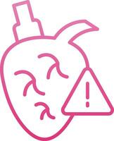 Heart Attack Line Gradient Icon vector