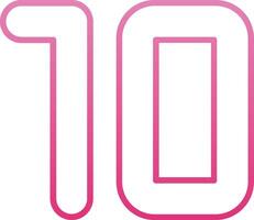 Ten Line Gradient Icon vector