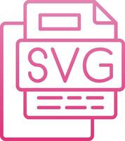 SVG File Line Gradient Icon vector
