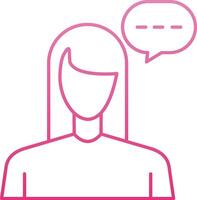 Virtual Assistant Line Gradient Icon vector