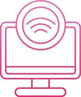 Internet Access Line Gradient Icon vector