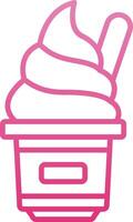 Ice Cold Line Gradient Icon vector