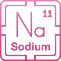 Sodium Line Gradient Icon vector