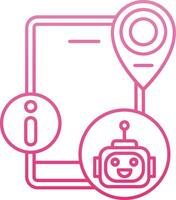 Virtual Assistant Line Gradient Icon vector