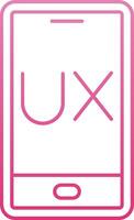Ux Design Line Gradient Icon vector