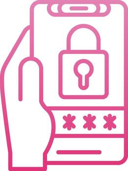 alfiler código línea degradado icono vector