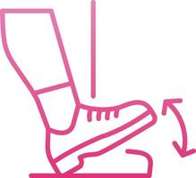 Toe Drop Line Gradient Icon vector