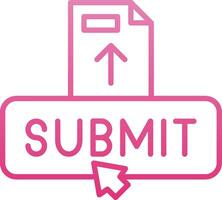 Submit Line Gradient Icon vector
