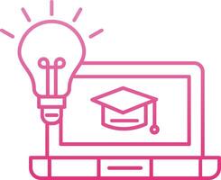 onLine Gradient tuition Line Gradient Icon vector