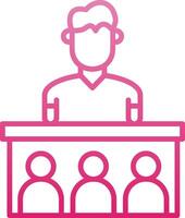 Coaching Line Gradient Icon vector