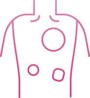 Eczema Line Gradient Icon vector