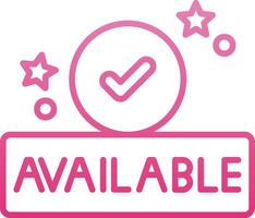 Available Line Gradient Icon vector