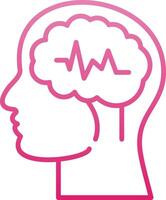 Epilepsy Line Gradient Icon vector