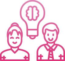 Team Idea Line Gradient Icon vector