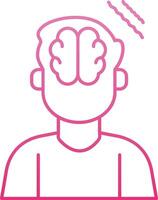 Parkinson Line Gradient Icon vector