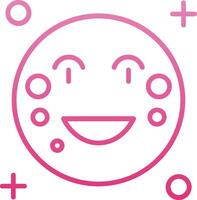 Moon Line Gradient Icon vector