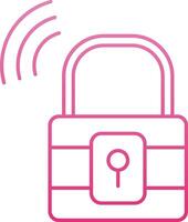 Padlock Line Gradient Icon vector