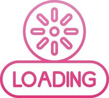Loading Line Gradient Icon vector