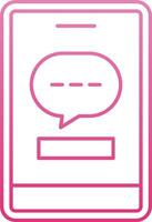Phone Message Line Gradient Icon vector