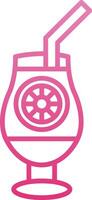 Cocktail Line Gradient Icon vector